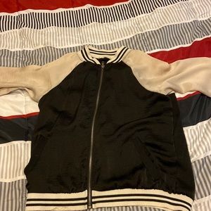 Black, white, gold medium thin jacket